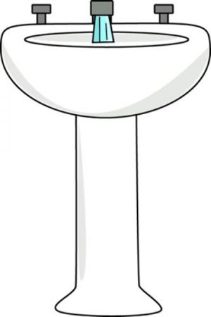 Раскраска раковина в ванной