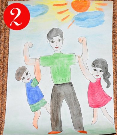 Мой папа самый самый рисунки