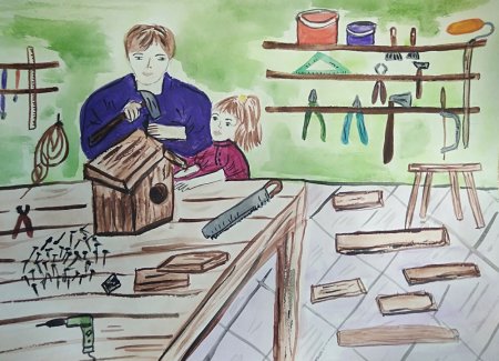 Рисунок на тему мой папа