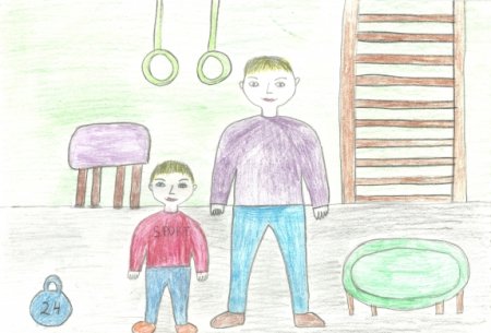 Детские рисунки на тему мой папа