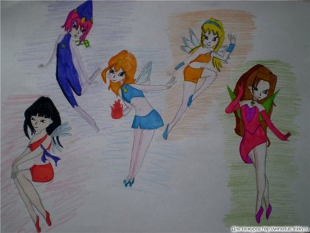 Лёгкие рисунки на тему Винкс