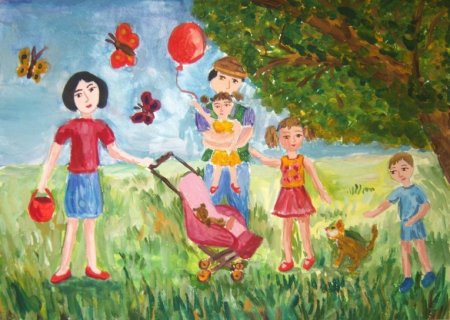 Рисунок на тему моя семья