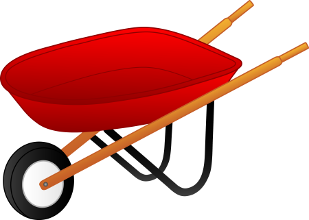 Тачка Садовая на прозрачном фоне