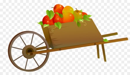 Телега на прозрачном фоне