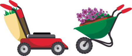 Садовая тележка вектор