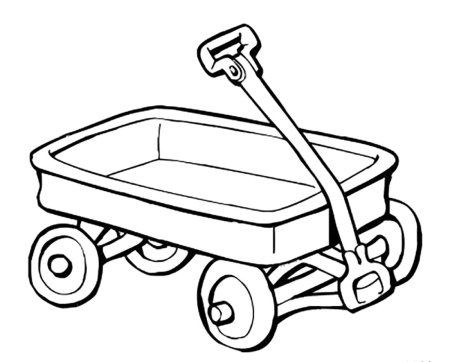 Тележка раскраска