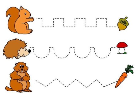 Графомоторные дорожки для 2-3 лет