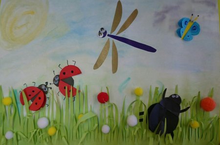 Аппликация летняя Полянка