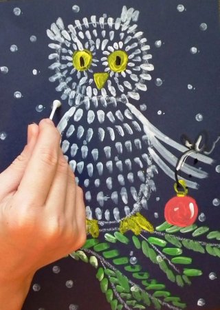 Рисование ватными палочками