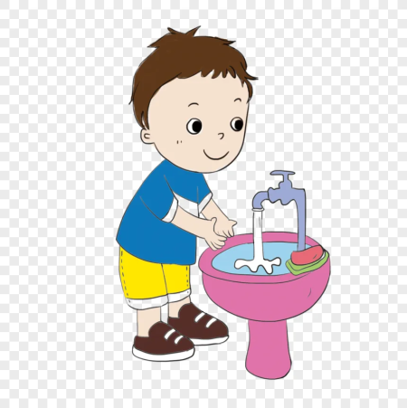 Иллюстрация умывания для детей