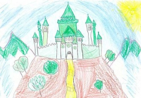 Замок изумрудного города рисунок