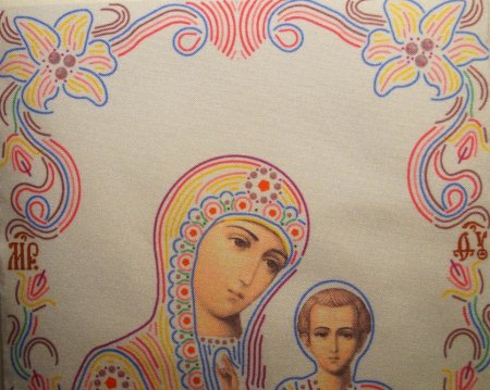 Казанская икона Божией матери венчальная вышивка бисером