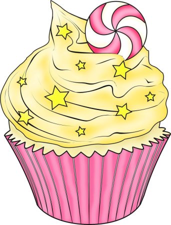 Кекс раскраска