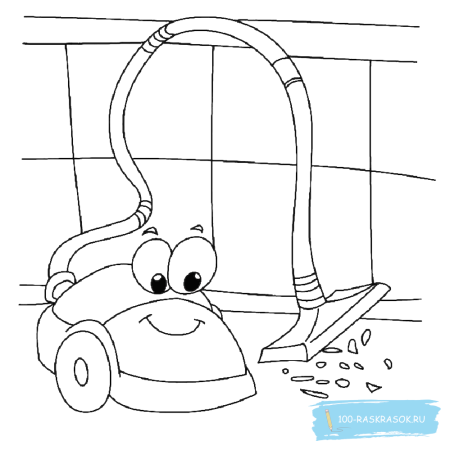 Пылесос Генри раскраска