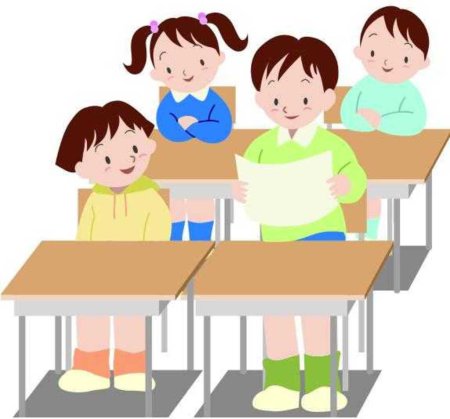 Ученик за партой для детей