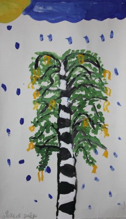 Рисование березы