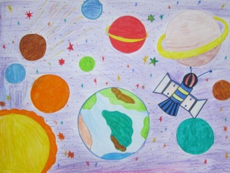 Рисование для детей космос