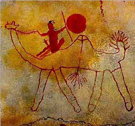 Наскальные рисунки первобытных людей растительность