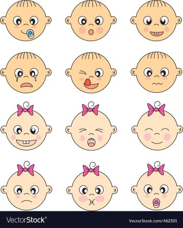 Мордашки с эмоциями для детей