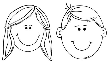 Лицо для раскрашивания для детей
