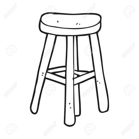 Табурет раскраска для детей