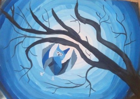 Рисунок в холодных тонах для детей