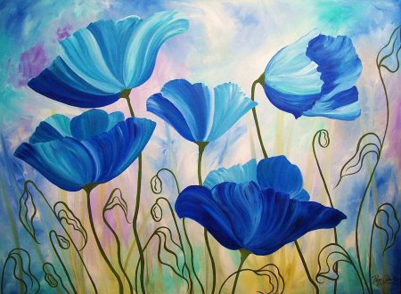 Иллюстрации в холодных тонах