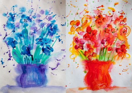 Композиция в теплой и холодной гамме