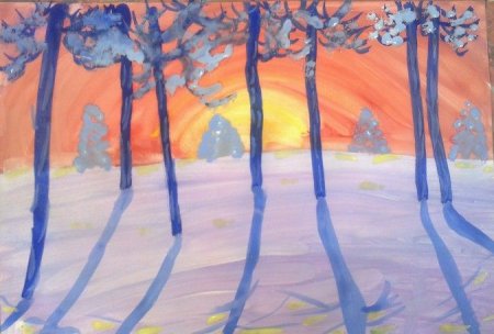 Холодный пейзаж 2 класс