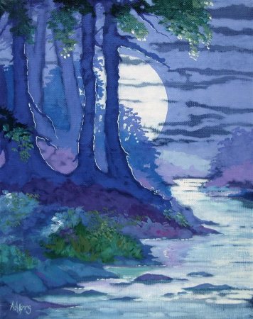 Рисование гуашью горы