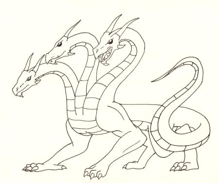 Лернейская гидра в черно белом