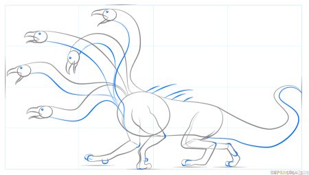 Лернейская гидра рисунок
