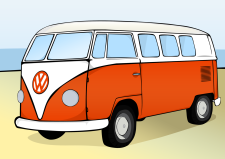 Minivan Фольксваген вектор
