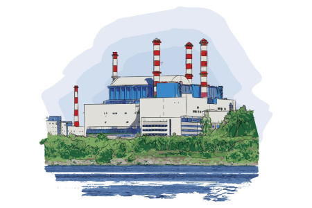 Рисунки детей Кольская атомная станция