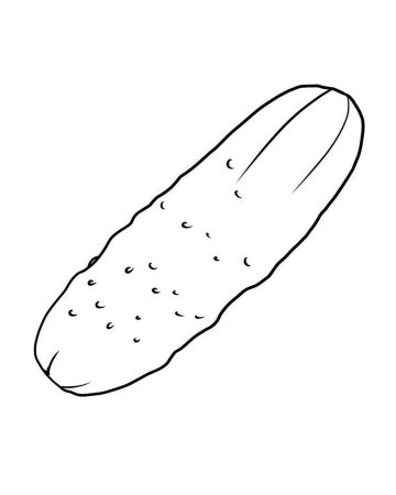 Огурец и помидор раскраска