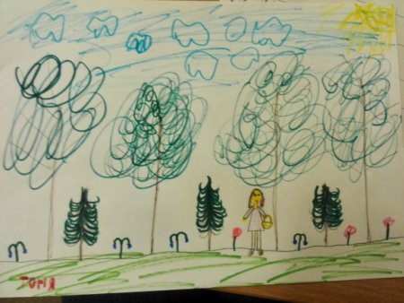 Прогулка по лесу рисунок