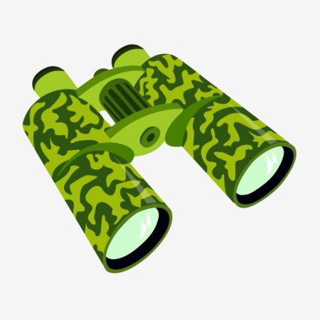 Бинокль на прозрачном фоне