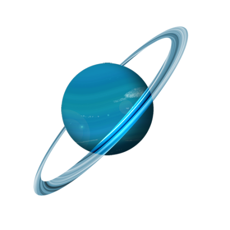 Уран на белом фоне