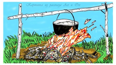 Уха в котелке рисунок