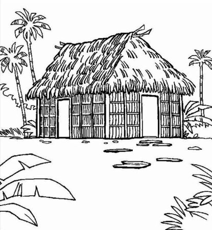 Хижина рисунок