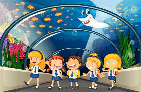 Рисунок океанариума для детей