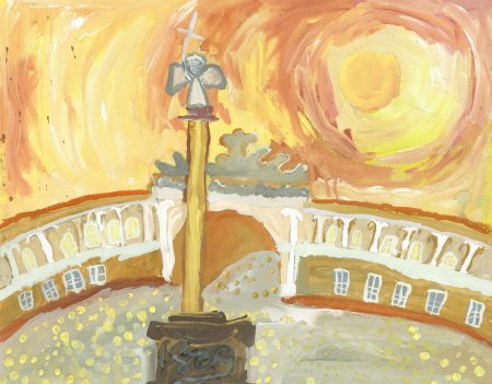 Петропавловская крепость рисунок детский