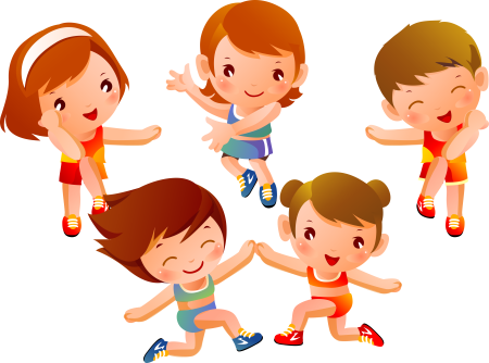 Дети на физкультуре