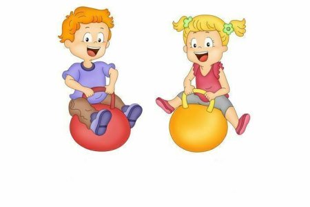 Дети на зарядке в детском саду иллюстрация