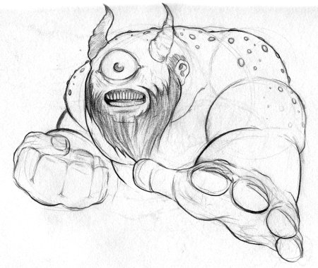 Циклоп рисунок легкий