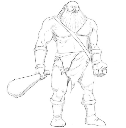 Нарисовать циклопа