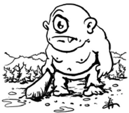 Циклоп раскраска для детей