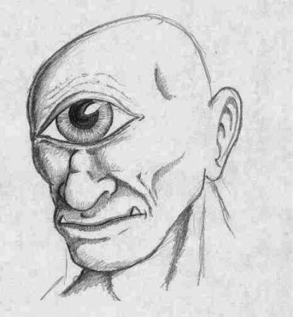 Циклоп рисунок карандашом