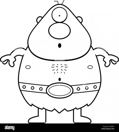 Картинка Циклоп раскраска