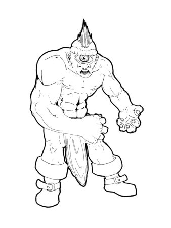 Циклоп Полифем раскраска